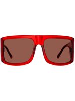 Linda Farrow lunettes de soleil Andre à monture oversize - Rouge