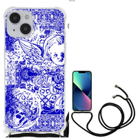 Extreme Case iPhone 14 Angel Skull Blauw