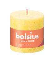 Rustiek stompkaars shine 100/100 sunny yellow - Bolsius