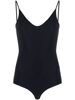Jil Sander body stretch à col v - Bleu