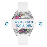 Guess horlogeband W0904L1 Primrose Kunststof / Plastic Wit 20mm Guess horlogeband W0904L1 Primrose Kunststof / Plastic Wit 20mm