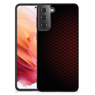 Samsung Galaxy S21 Back Case Geruit Rood