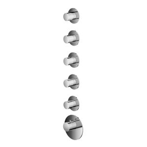 Hotbath Mate Afbouwdeel High Flow 5 Stopkranen Rond Chroom