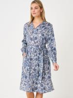 Lange satijnen zijden jurk met paisley print