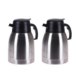 Thermoskan - 3x stuks - 1500 ml - RVS - isoleerkan - theekan - koffiekan - koffie/thee warmhoudkan