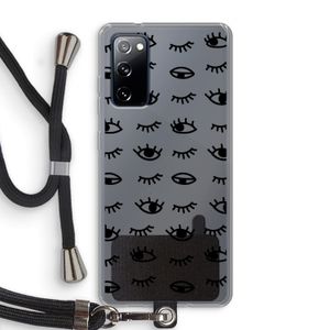 Eye pattern #2: Samsung Galaxy S20 FE / S20 FE 5G Transparant Hoesje met koord