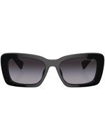 Miu Miu Eyewear logo-plaque square-frame sunglasses - Noir - thumbnail