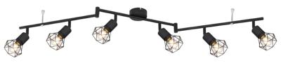 Globo PlafondlampXara I zwart 6-lichts - 54802S-6S