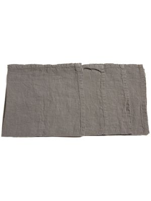 Once Milano lot de quatre serviettes en lin - Gris