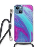 Zweverige regenboog: iPhone 13 mini Transparant Hoesje met koord