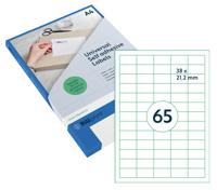 Etiket rillprint 38x21.2mm mat transparant 1625st