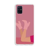Pink boots: Galaxy A51 4G Transparant Hoesje