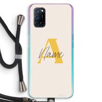 Amber Script: Oppo A92 Transparant Hoesje met koord