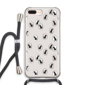 Miauw: iPhone 7 PLUS Transparant Hoesje met koord