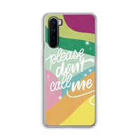 Don't call: OnePlus Nord Transparant Hoesje Don't call: OnePlus Nord Transparant Hoesje