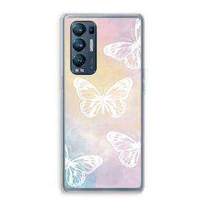 White butterfly: Oppo Find X3 Neo Transparant Hoesje