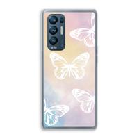 White butterfly: Oppo Find X3 Neo Transparant Hoesje - thumbnail
