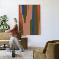 Urban Cotton Wandkleed 'Toledo' 145 x 190cm in Frame - black
