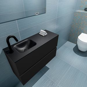 Mondiaz Ada 80cm toiletmeubel urban met wastafel urban links 1 kraangat