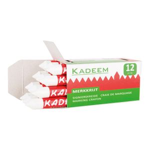 Markeerkrijt aftekenkrijt doos wit 12 stuks