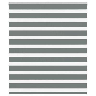 Zebra rolgordijn 135x100 cm stofbreedte 130,9 cm donkergrijs