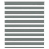 Zebra rolgordijn 135x100 cm stofbreedte 130,9 cm donkergrijs