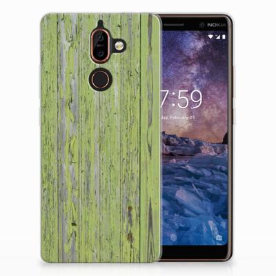 Nokia 7 Plus | Bumper Hoesje | Green Wood