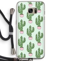 Cactus Lover: Samsung Galaxy S7 Edge Transparant Hoesje met koord
