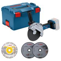 Bosch Professional GWS 18V-180 P Accu Haakse Slijper 180mm 18V Basic Body L-Boxx - 06019H6L02