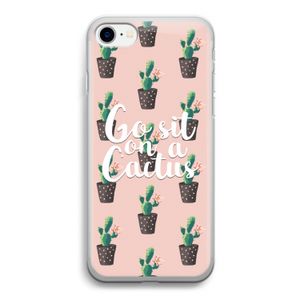 Cactus quote: iPhone SE 2020 Transparant Hoesje