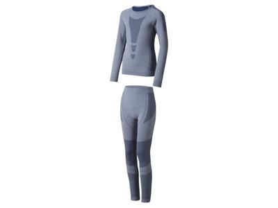 CRIVIT Kinder thermo skiondergoed (134/140, Grijs)
