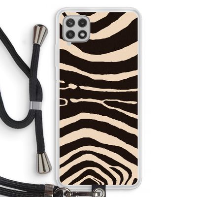 Arizona Zebra: Samsung Galaxy A22 4G Transparant Hoesje met koord