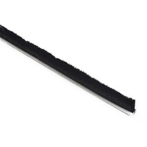 Mohair borstel 8 mm grijs - met plakstrip - per meter