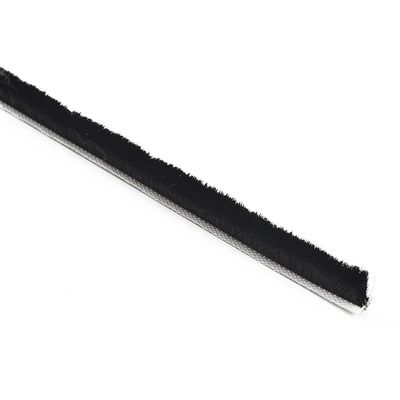 Mohair borstel 8 mm grijs - met plakstrip - per meter