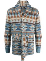 Ralph Lauren RRL cardigan Ranch à motif en intarsia - Bleu - thumbnail