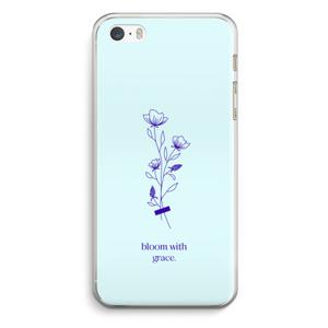 Bloom with grace: iPhone 5 / 5S / SE Transparant Hoesje