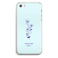 Bloom with grace: iPhone 5 / 5S / SE Transparant Hoesje - thumbnail