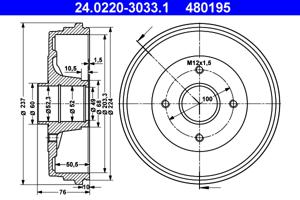 ATE Remtrommel 24.0220-3033.1