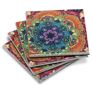 Mandala Onderzetters Keramiek (Set van 4)