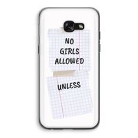 No Girls Allowed Unless: Samsung Galaxy A5 (2017) Transparant Hoesje