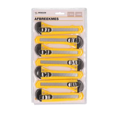 Benson Afbreekmessen - 7x stuks - hobbymessen - uitschuifbaar Benson Afbreekmessen - 7x stuks - hobbymessen - uitschuifbaar