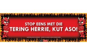 Sticky Devil Stop eens met die tering herrie, kut aso!