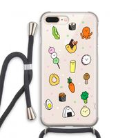 Happy bento friends: iPhone 8 Plus Transparant Hoesje met koord