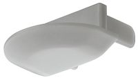 Eindkap aluminium inbouwprofiel 18x8.5mm kunststof rond