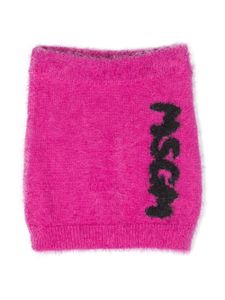 MSGM Kids jupe à logo imprimé - Rose