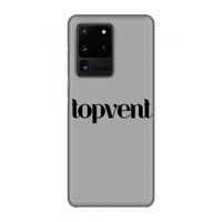 Topvent Grijs Zwart: Volledig geprint Samsung Galaxy S20 Ultra Hoesje