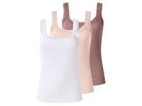 esmara Set van 3 dames hemden (Roze/wit, S (36/38))