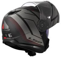 LS2 opklaphelm "ff908 strobe ii code". helmet ff908 stro. ii code xxl black/grey matt