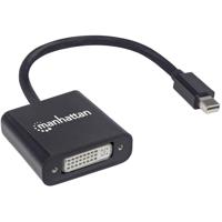 Manhattan 152549 Mini-displayport Adapter [1x DVI-bus 24+5-polig - 1x Mini-DisplayPort stekker] Zwart Afgeschermd, UL gecertificeerd 15.00 cm - thumbnail