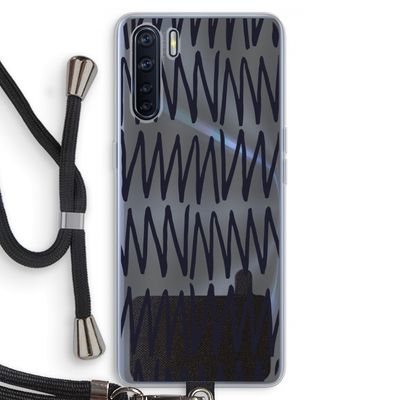 Marrakech Zigzag: Oppo A91 Transparant Hoesje met koord